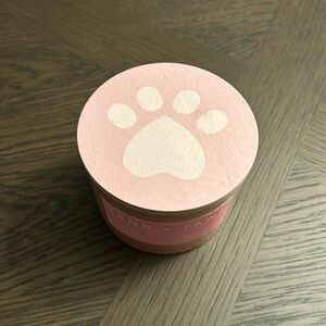 Pink Paw Print Candle NWT